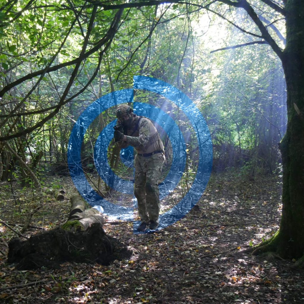 Airsofters tijdens een open skirm bij Balls & Arrows Emmeloord