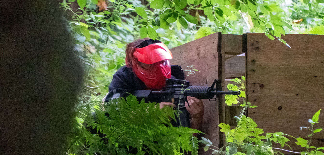 Een airsofter tijdens de First Airsoft Experience