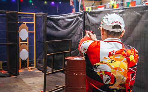 Een speler tijdens de IAPS Dutch Open